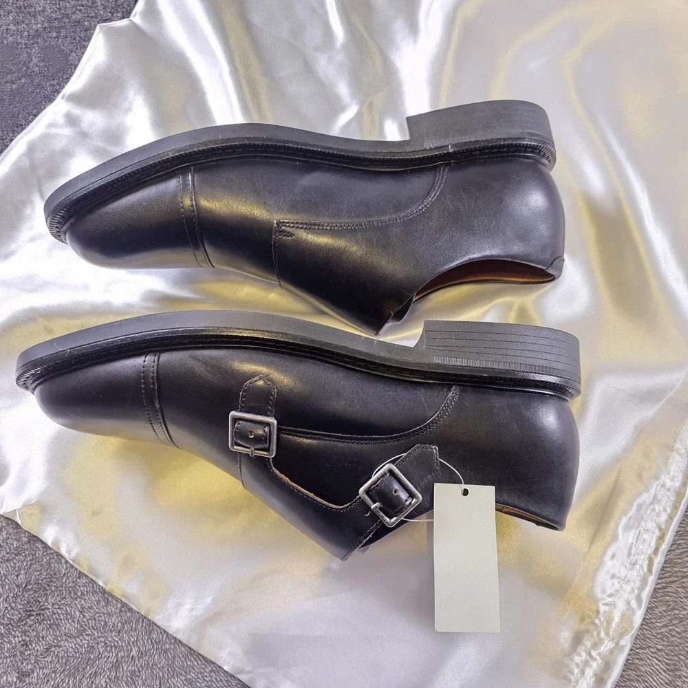 Polo Ralph Lauren Asher Double Monk Strap Oxford Leather Dress Shoes Size 8